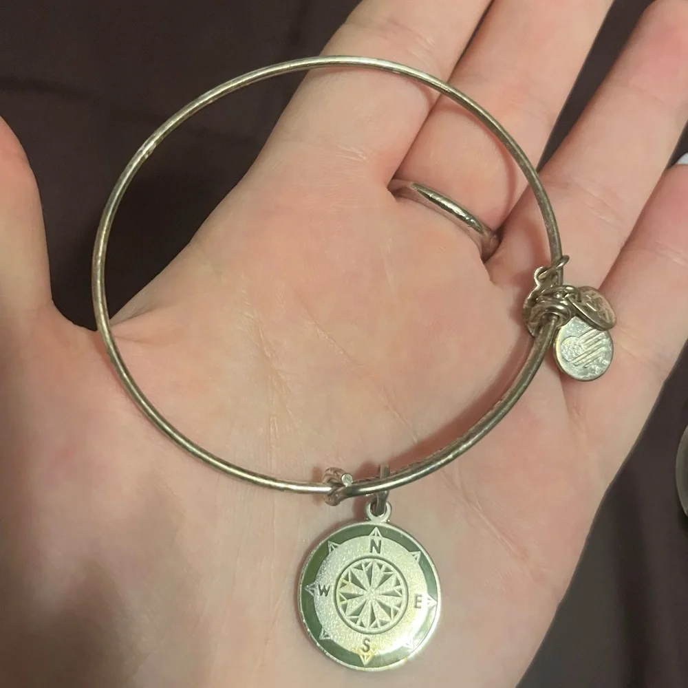 Alex and Ani Compass Silver Charm Bracelet